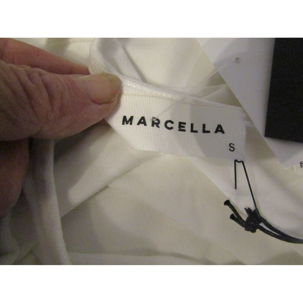Marcella Tee NWT Top Off White Bowen Cutout Retail $102 Womens Size S - Picture 8 of 12